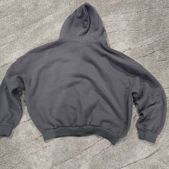 Comfort Cloud Oversized Wolf Gray Sweatpants And Zip Up Hoodie Men Women - Picture 5 of 9